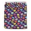 Sweet Macaron Print Pattern Duvet Cover Bedding Set-grizzshop