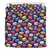 Sweet Macaron Print Pattern Duvet Cover Bedding Set-grizzshop