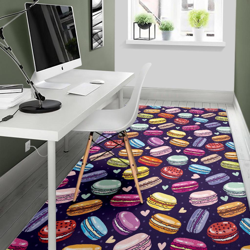 Sweet Macaron Print Pattern Floor Mat-grizzshop