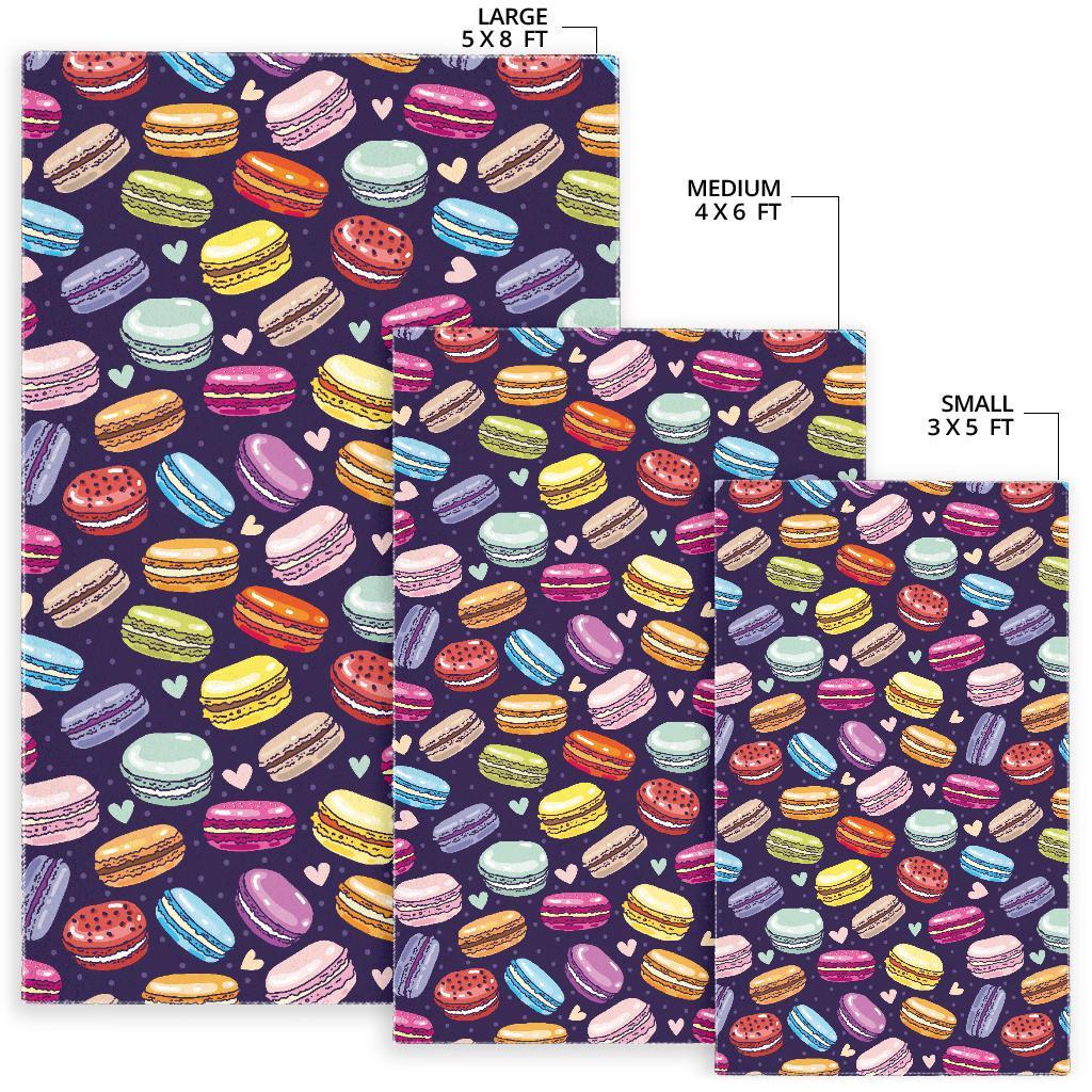 Sweet Macaron Print Pattern Floor Mat-grizzshop