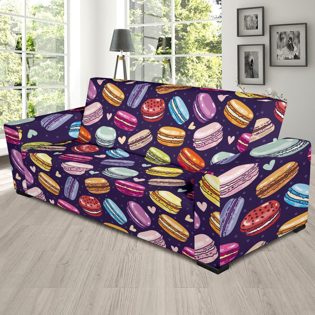 Sweet Macaron Print Pattern Sofa Covers-grizzshop