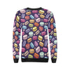 Sweet Macaron Print Pattern Women Crewneck Sweatshirt-grizzshop