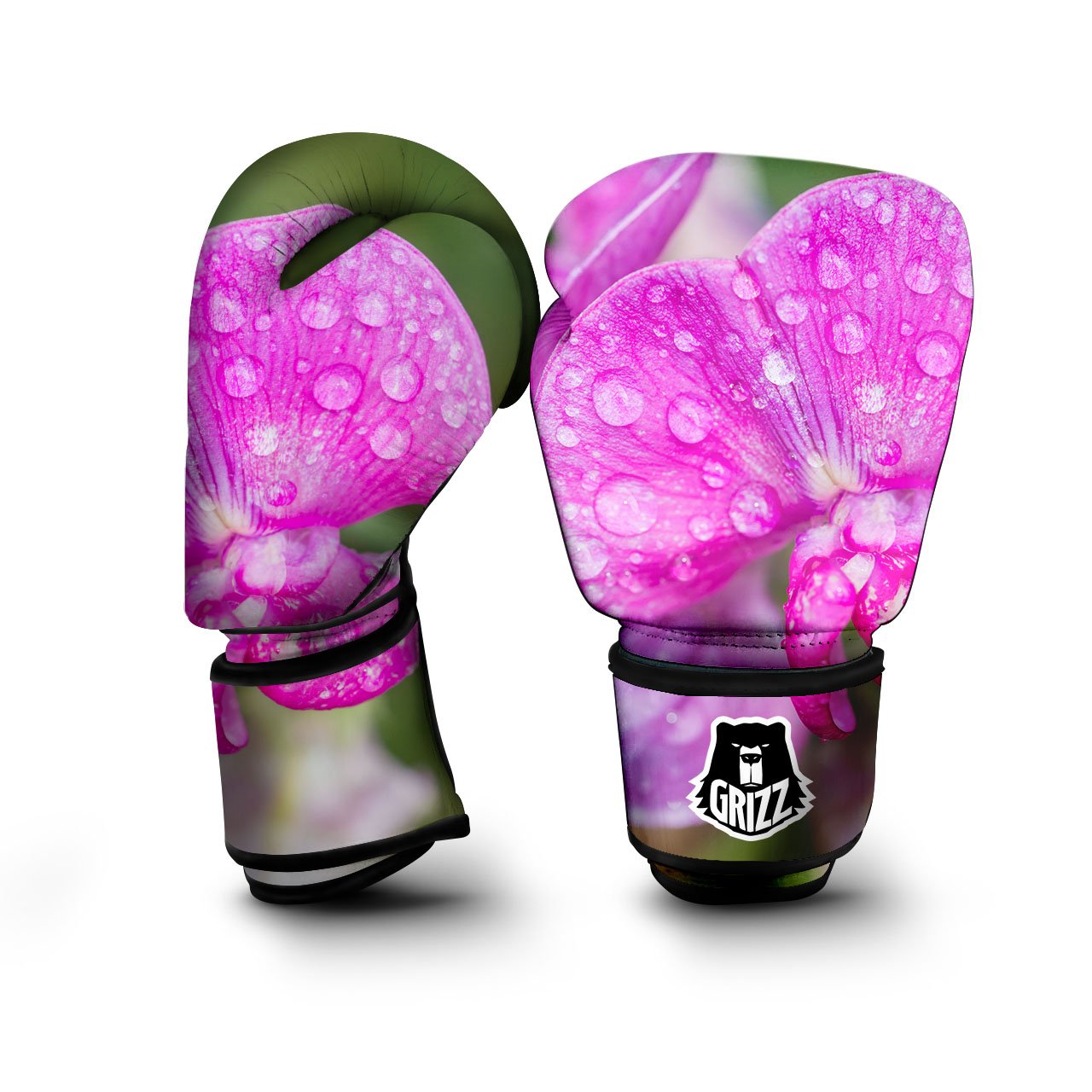 Sweet Pea Purple Print Boxing Gloves-grizzshop