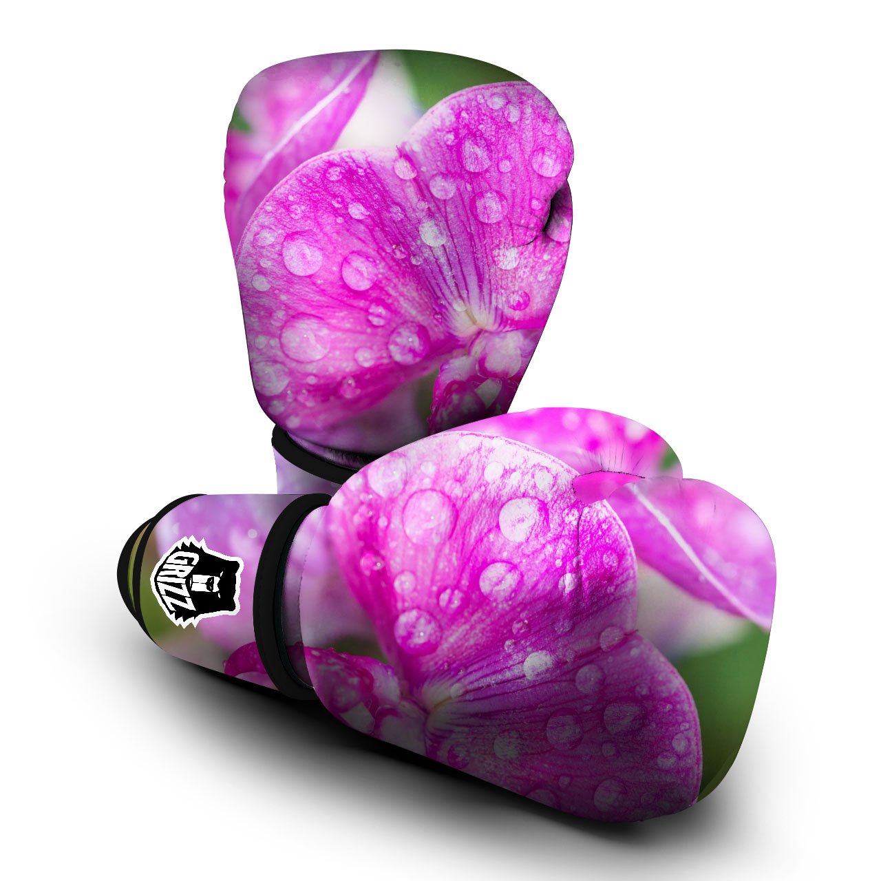 Sweet Pea Purple Print Boxing Gloves-grizzshop