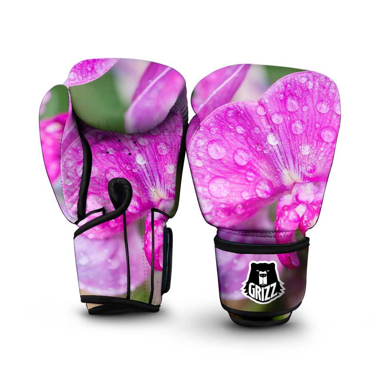 Sweet Pea Purple Print Boxing Gloves-grizzshop