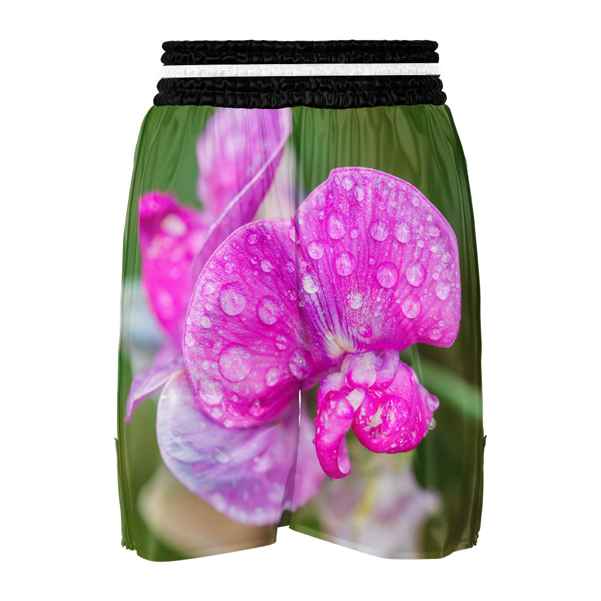 Sweet Pea Purple Print Boxing Shorts-grizzshop