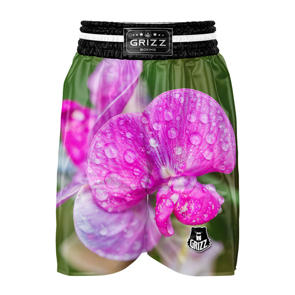Sweet Pea Purple Print Boxing Shorts-grizzshop