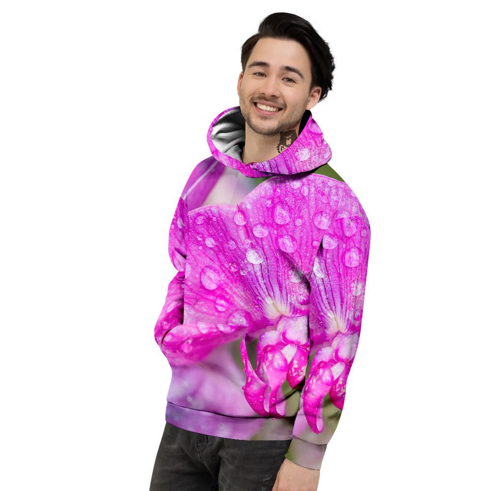Sweet Pea Purple Print Men's Hoodie-grizzshop