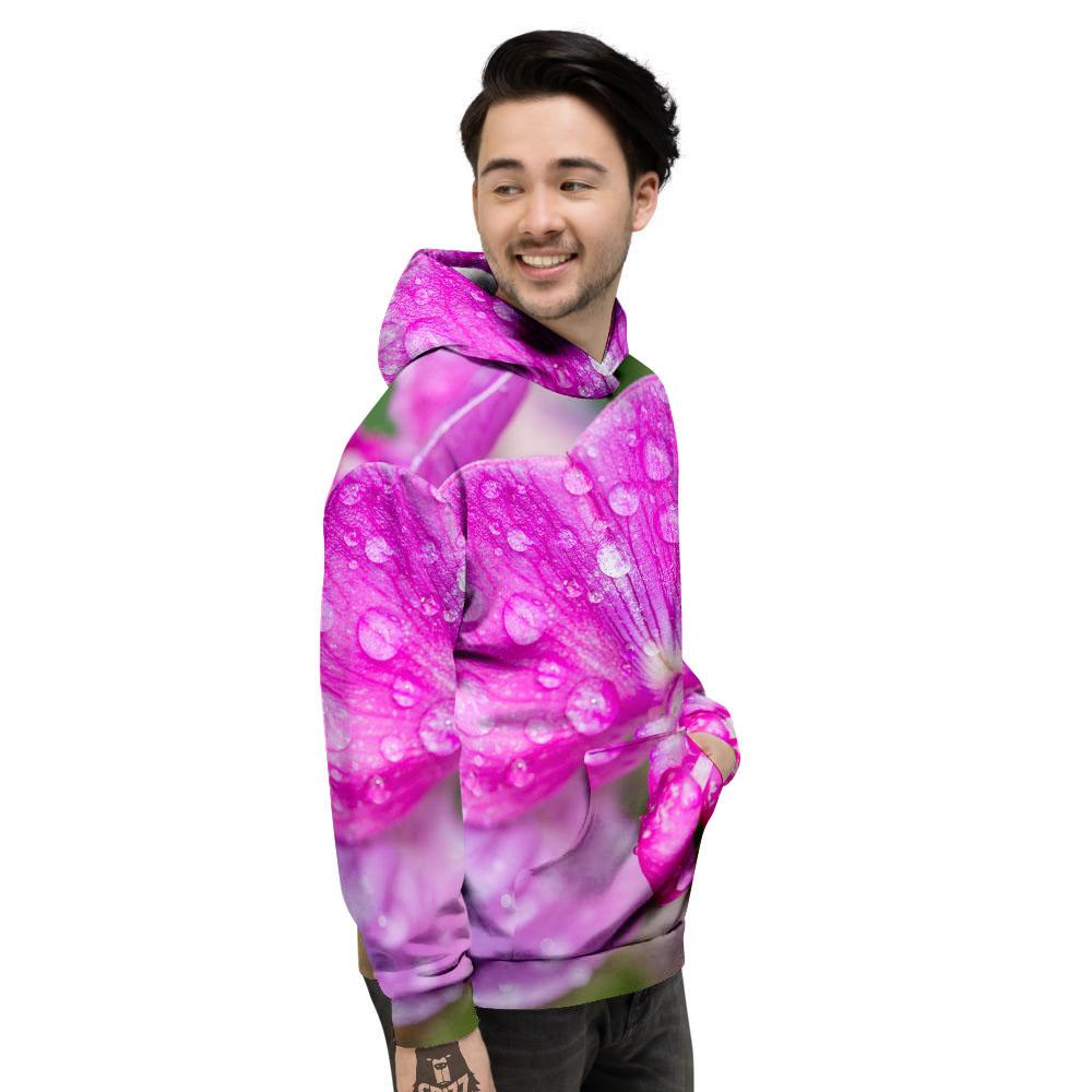 Sweet Pea Purple Print Men's Hoodie-grizzshop