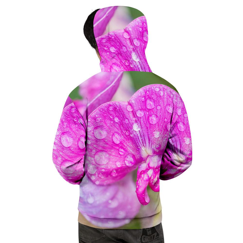 Sweet Pea Purple Print Men's Hoodie-grizzshop