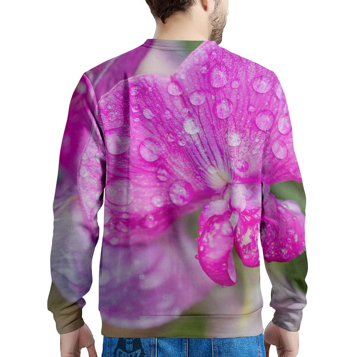 Sweet Pea Purple Print Men's Sweatshirt-grizzshop