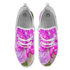 Sweet Pea Purple Print White Athletic Shoes-grizzshop