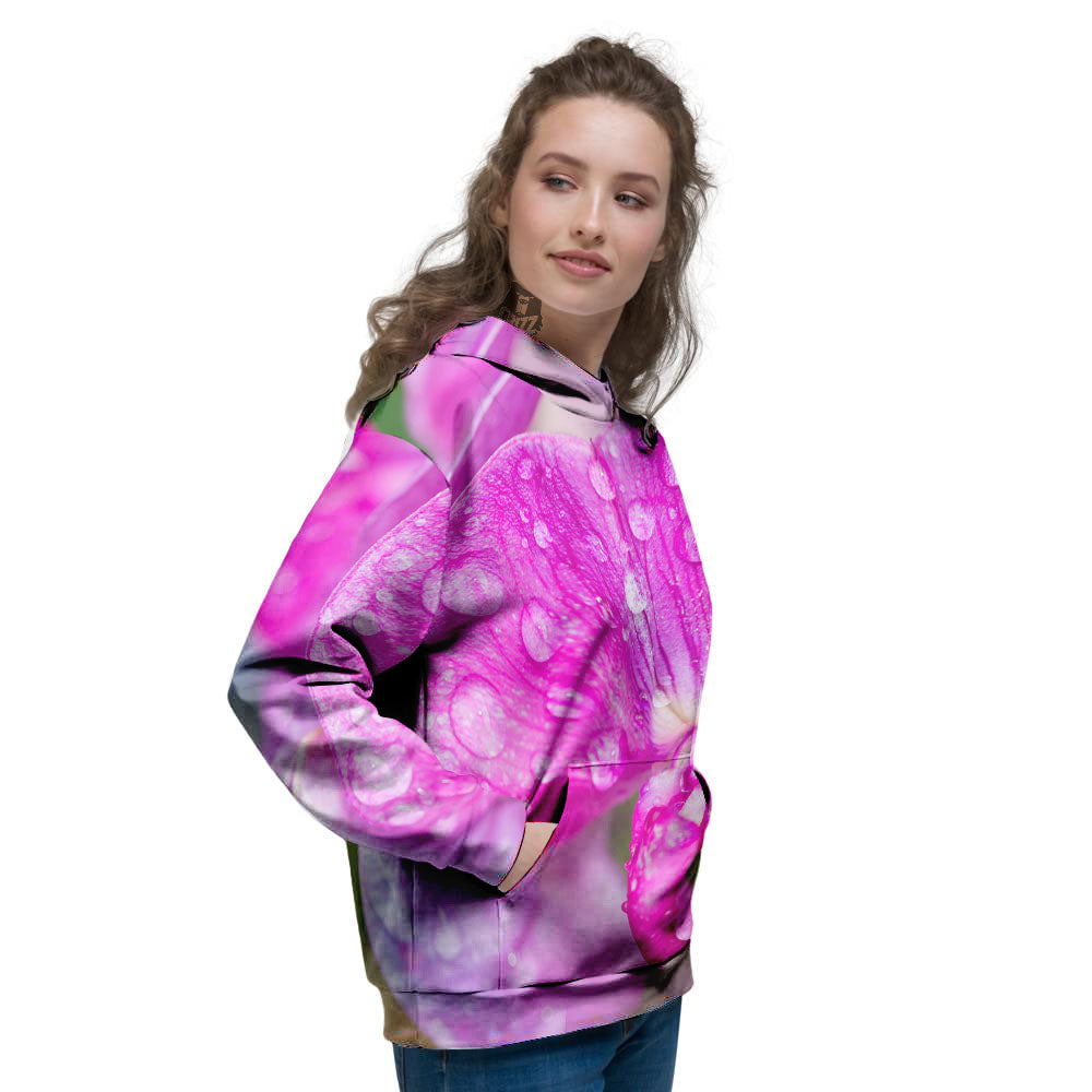 Sweet Pea Purple Print Women's Hoodie-grizzshop
