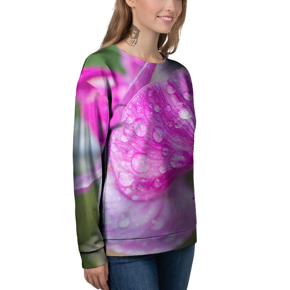 Sweet Pea Purple Print Women's Sweatshirt-grizzshop