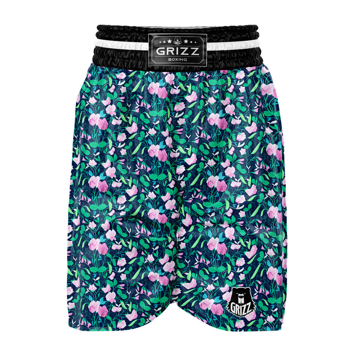 Sweet Pea Vintage Print Pattern Boxing Shorts-grizzshop