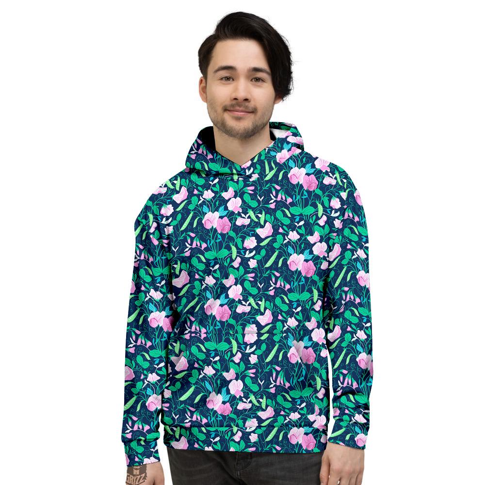 Sweet Pea Vintage Print Pattern Men's Hoodie-grizzshop