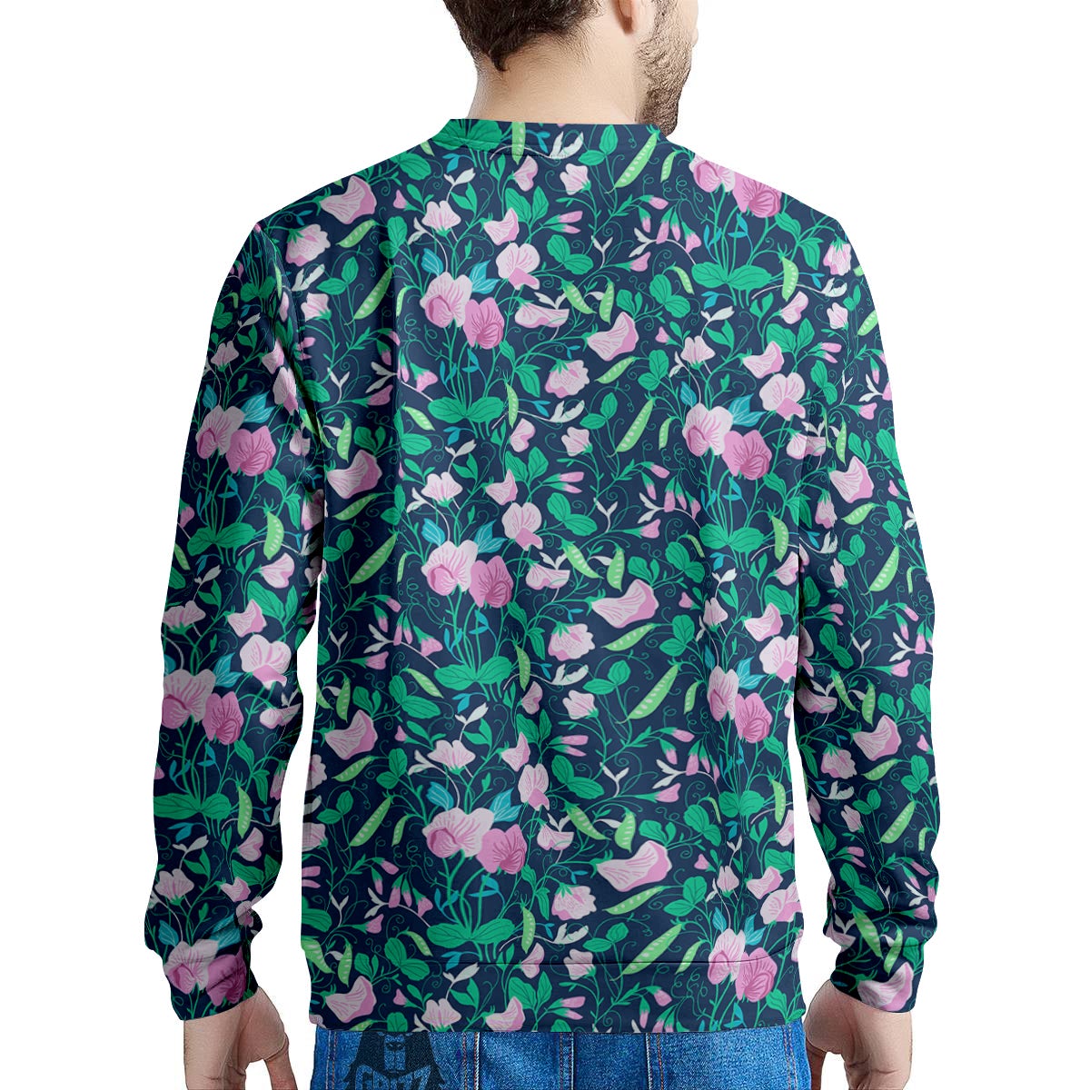 Sweet Pea Vintage Print Pattern Men's Sweatshirt-grizzshop