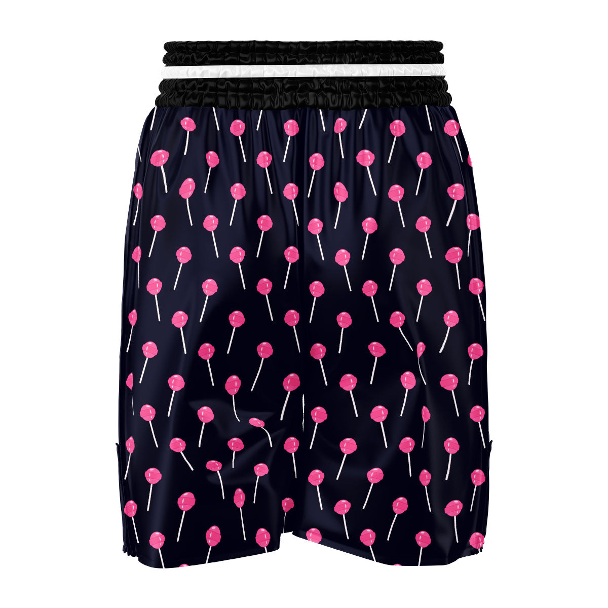 Sweet Pink Lollipop Print Pattern Boxing Shorts-grizzshop