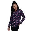 Sweet Pink Lollipop Print Pattern Women's Bomber Jacket-grizzshop