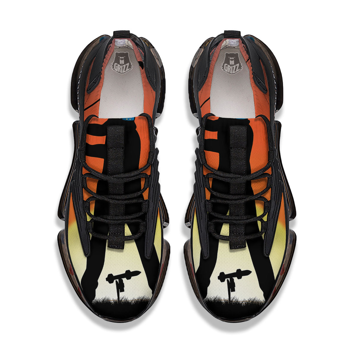 Swing Pro Golf Print Black Gym Shoes-grizzshop