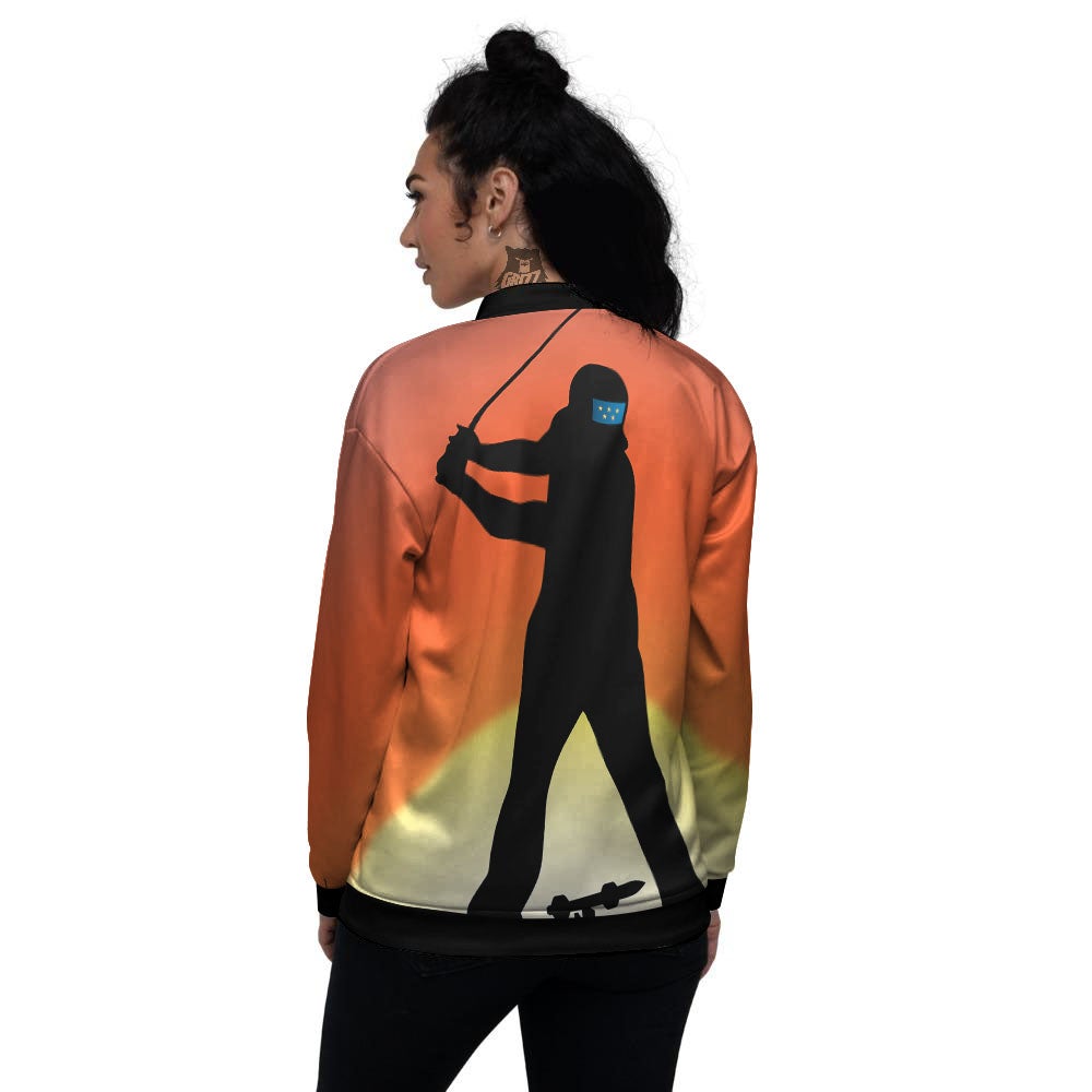 Swing Pro Golf Print Women's Bomber Jacket-grizzshop