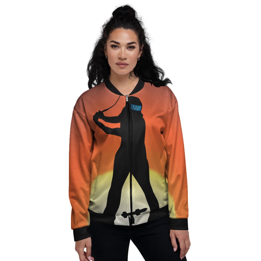 Swing Pro Golf Print Women's Bomber Jacket-grizzshop