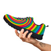 Swirl Candy Rainbow Print Black Sneaker-grizzshop