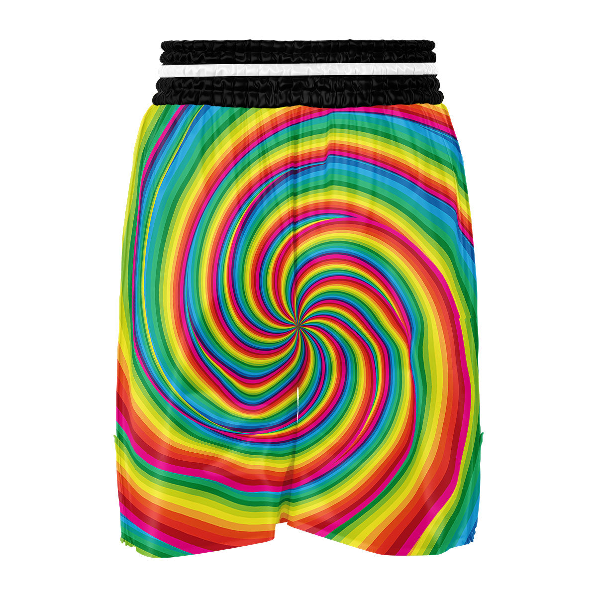 Swirl Candy Rainbow Print Boxing Shorts-grizzshop