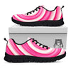 Swirl Pink Lollipop Print Black Sneaker-grizzshop