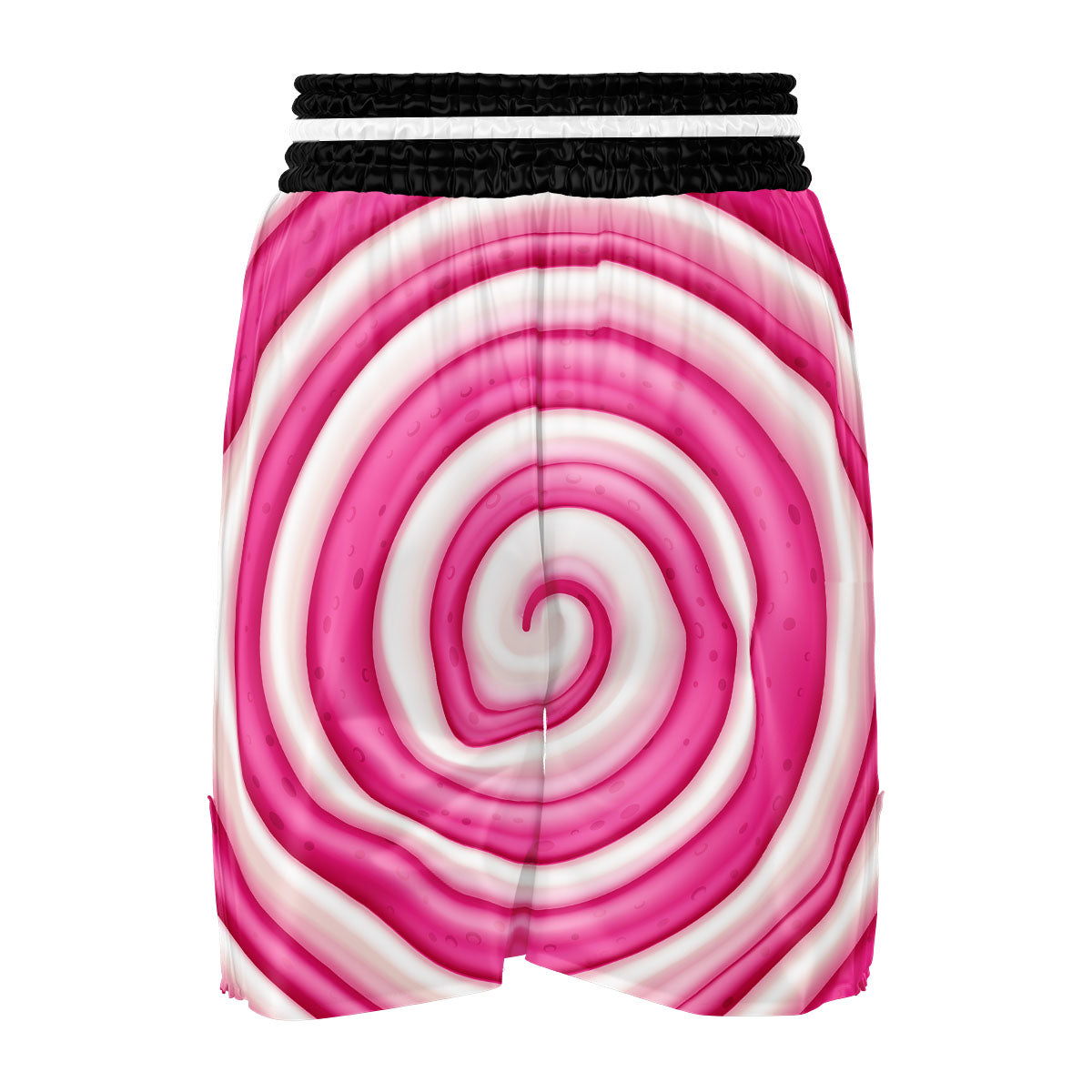 Swirl Pink Lollipop Print Boxing Shorts-grizzshop