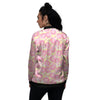 Swirl Pink Lollipop Print Pattern Women's Bomber Jacket-grizzshop