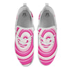 Swirl Pink Lollipop Print White Athletic Shoes-grizzshop