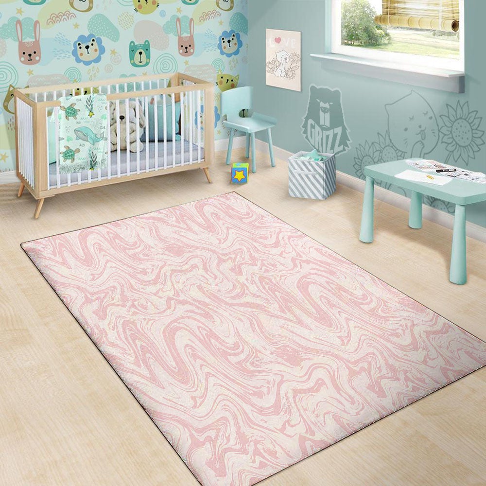 Swirl Pink Print Pattern Floor Mat-grizzshop