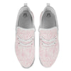 Swirl Pink Print Pattern White Athletic Shoes-grizzshop