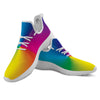 Swirl Rainbow Print White Athletic Shoes-grizzshop