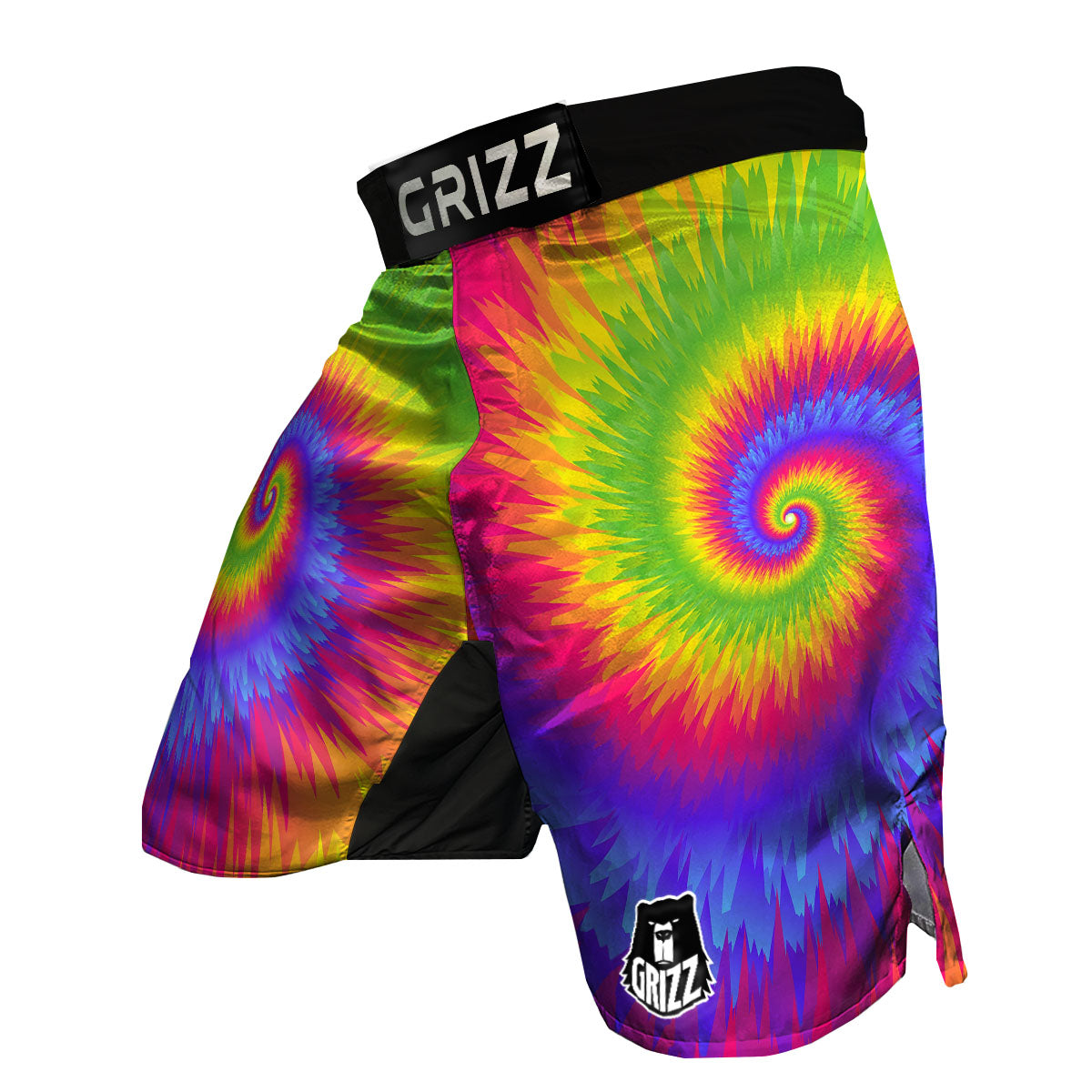 Swirl Rainbow Psychedelic Print MMA Shorts-grizzshop
