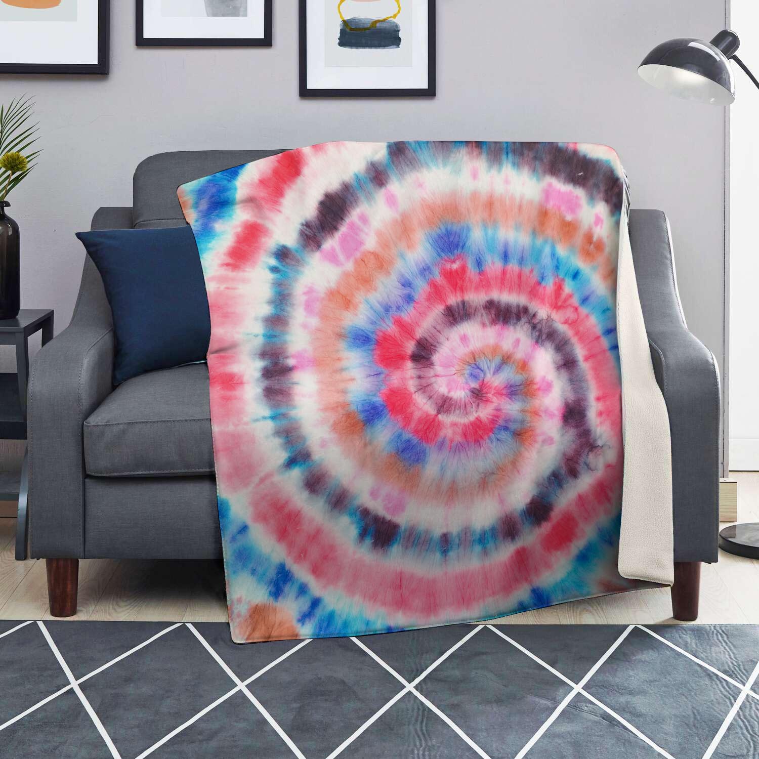 Swirl Rainbow Tie Dye Blanket-grizzshop