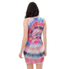 Swirl Rainbow Tie Dye Bodycon Dress-grizzshop