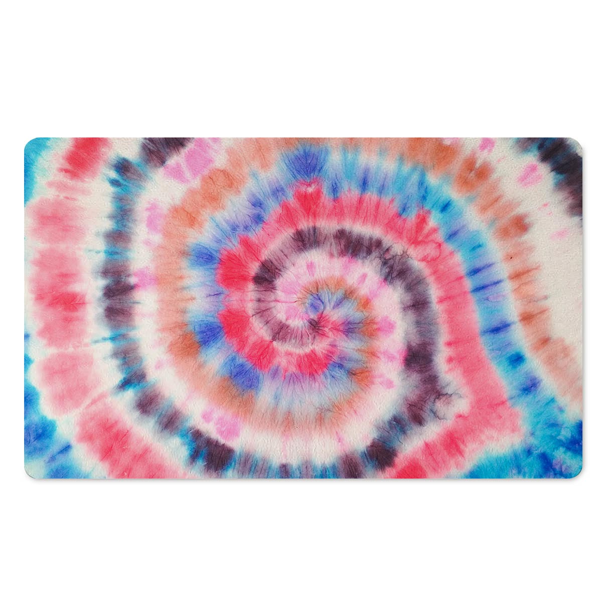 Swirl Rainbow Tie Dye Door Mat-grizzshop