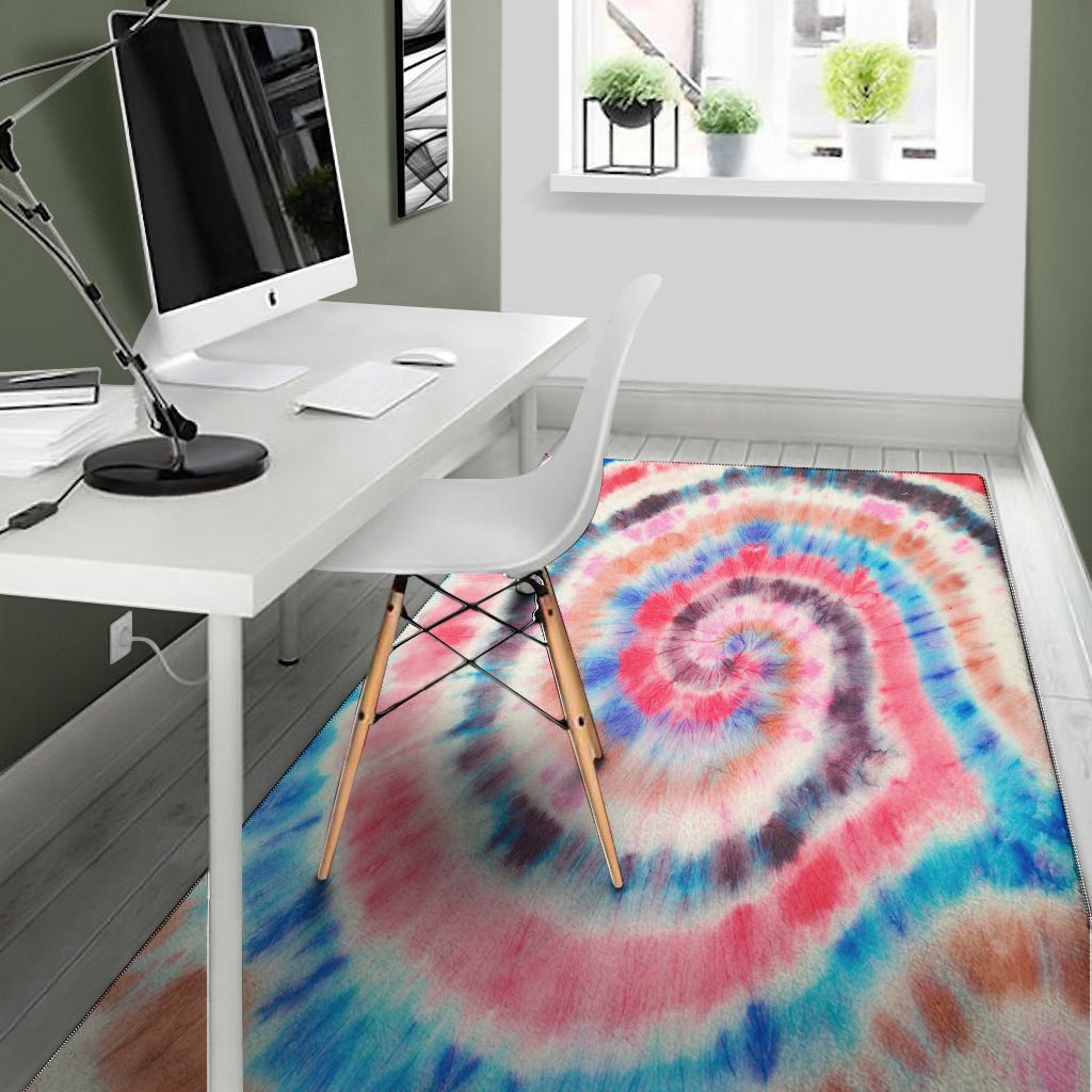 Swirl Rainbow Tie Dye Floor Mat-grizzshop