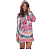 Swirl Rainbow Tie Dye Hoodie Dress-grizzshop