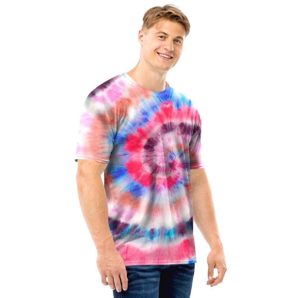 Swirl Rainbow Tie Dye Men T Shirt-grizzshop