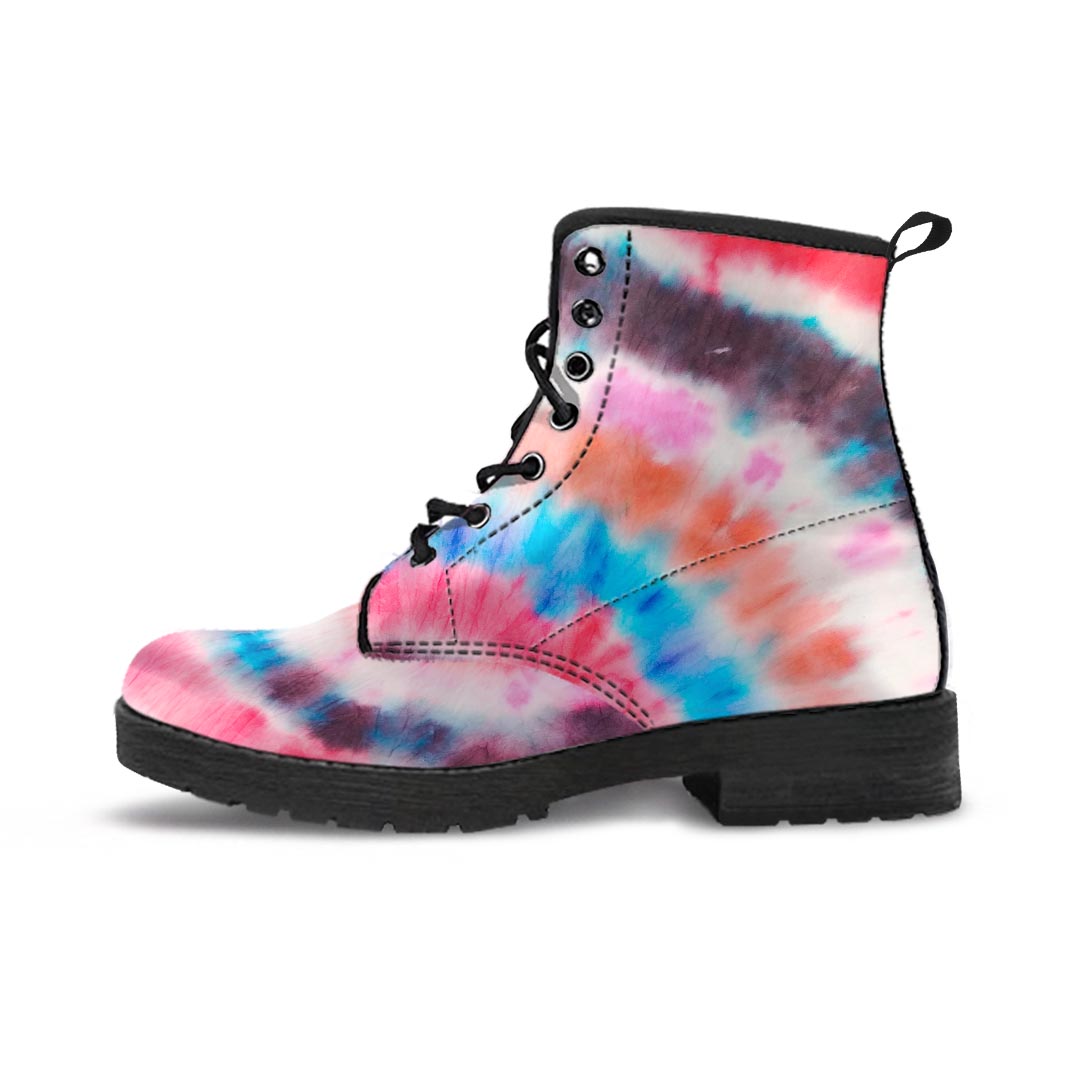 Swirl Rainbow Tie Dye Men's Boots-grizzshop