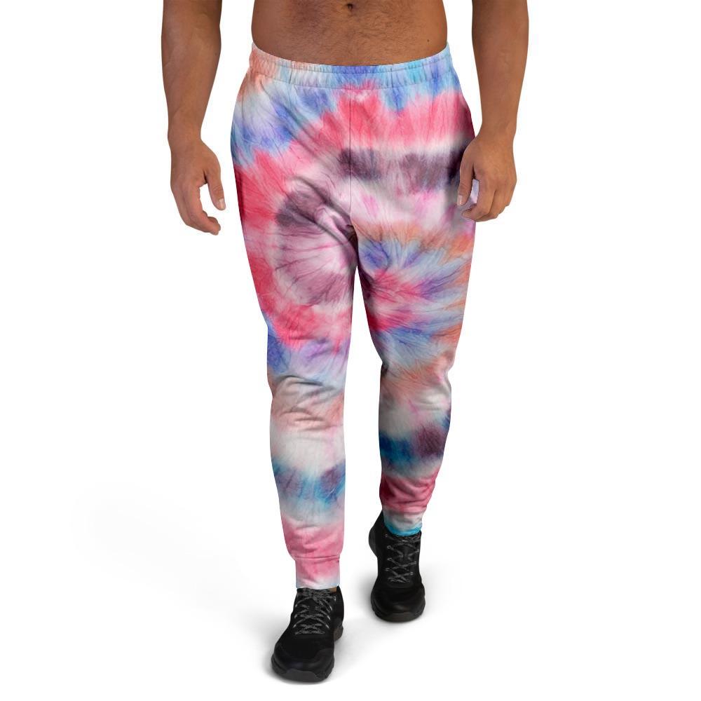 Swirl Rainbow Tie Dye Men's Joggers-grizzshop