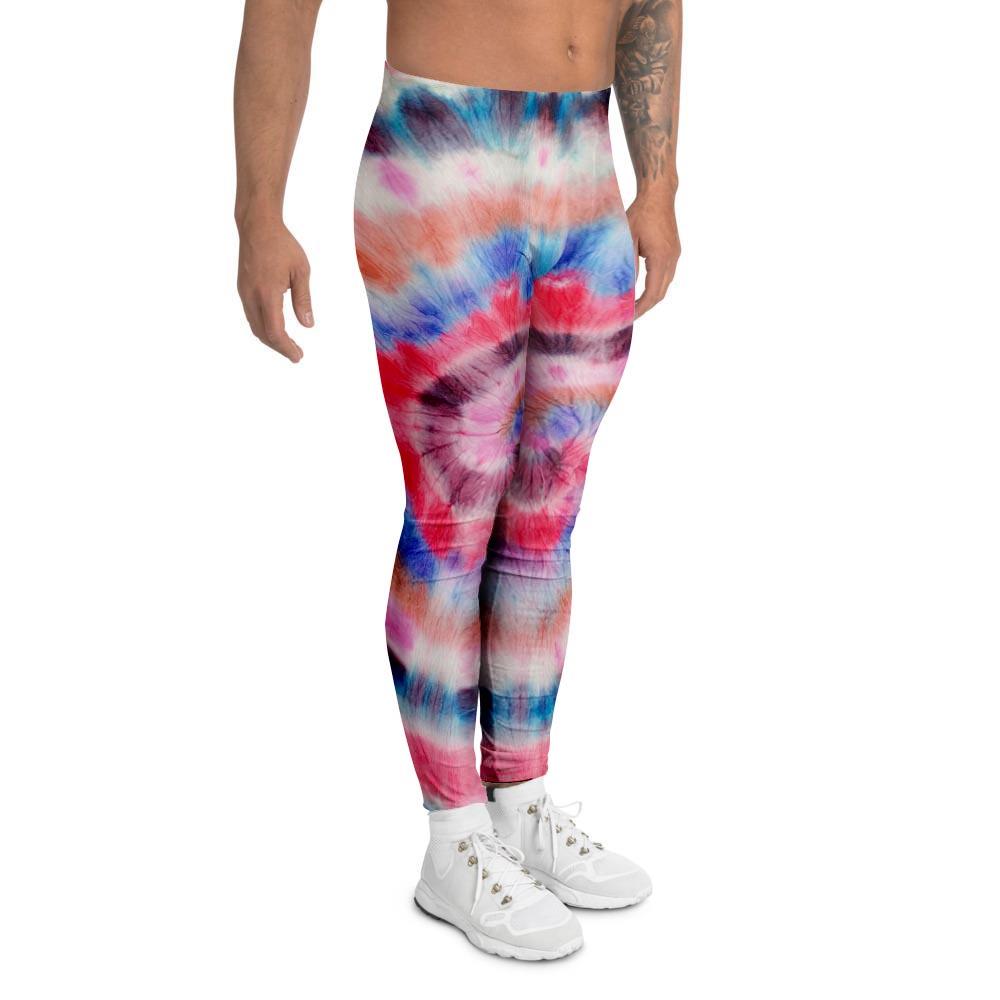 Swirl Rainbow Tie Dye Men's Leggings-grizzshop