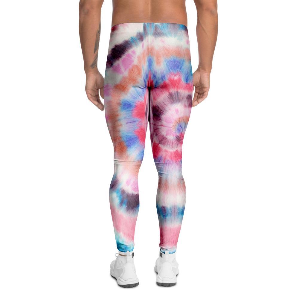 Swirl Rainbow Tie Dye Men's Leggings-grizzshop