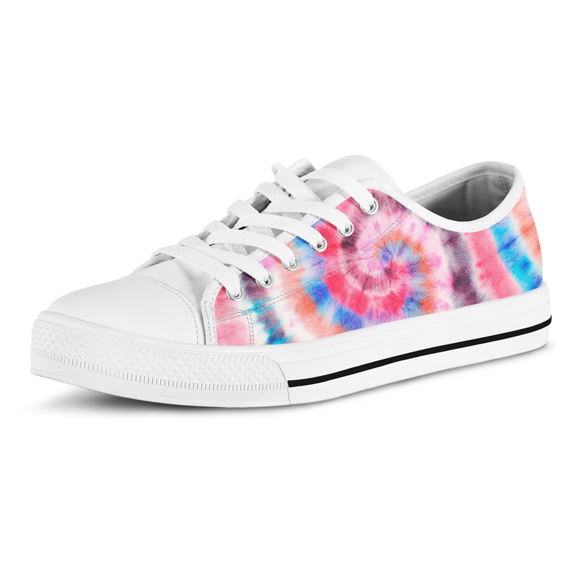 Swirl Rainbow Tie Dye Men's Low Top Shoes-grizzshop