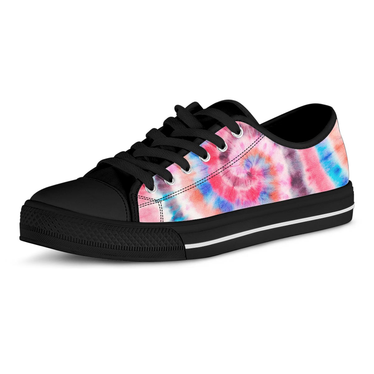 Swirl Rainbow Tie Dye Men's Low Top Shoes-grizzshop