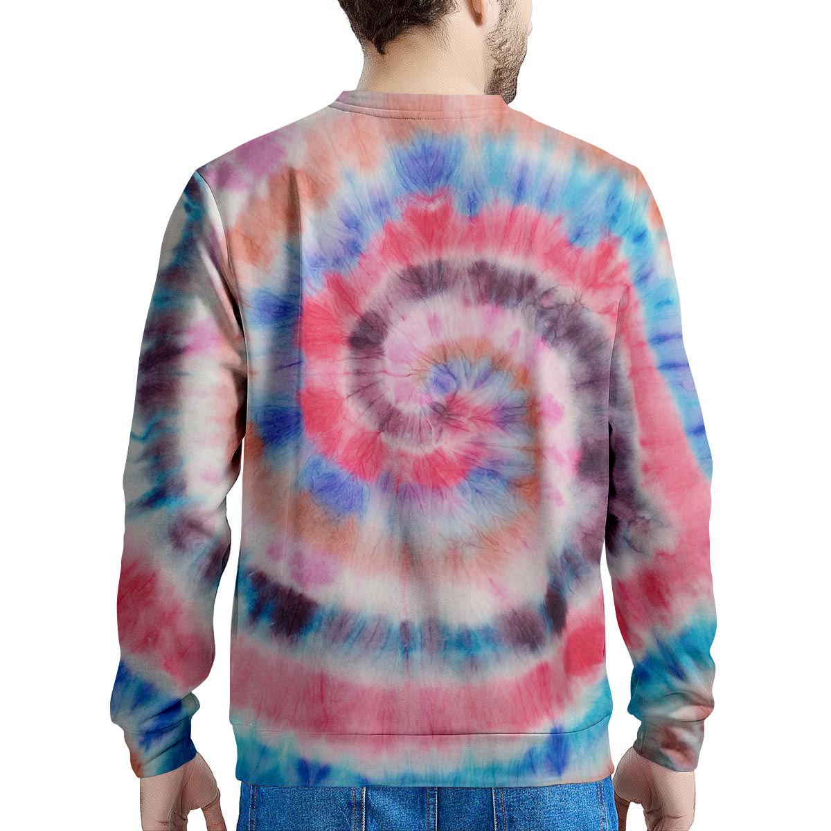 Swirl Rainbow Tie Dye Men's Sweatshirt-grizzshop