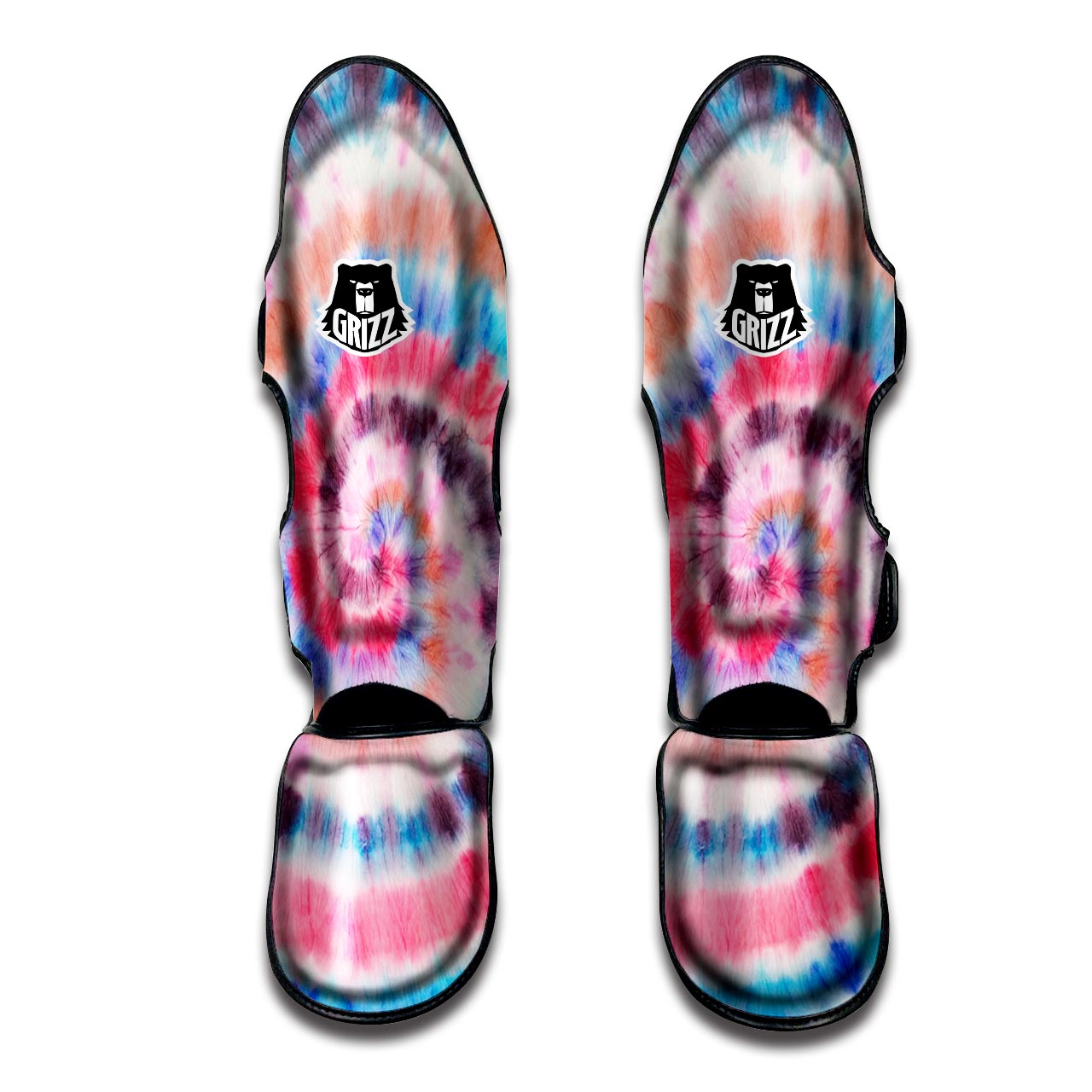 Swirl Rainbow Tie Dye Muay Thai Shin Guard-grizzshop